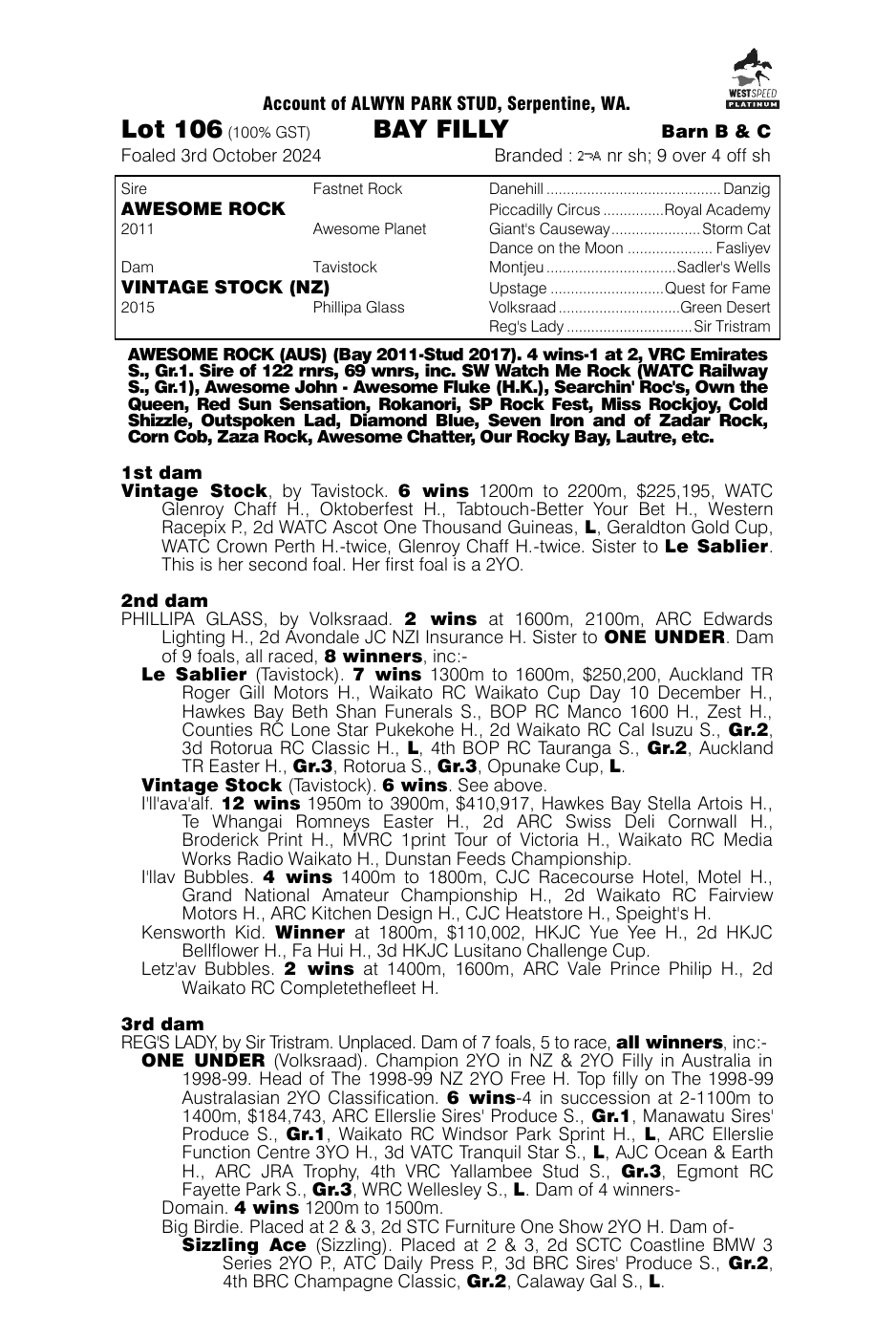Pedigree - Lot 106