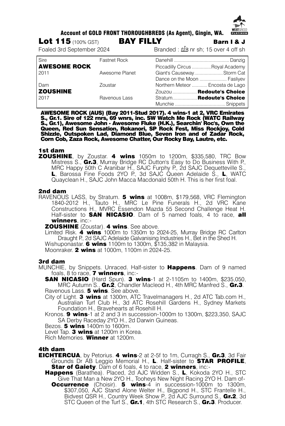 Pedigree - Lot 115