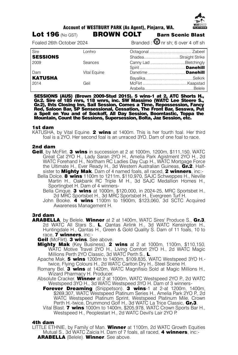 Pedigree - Lot 196