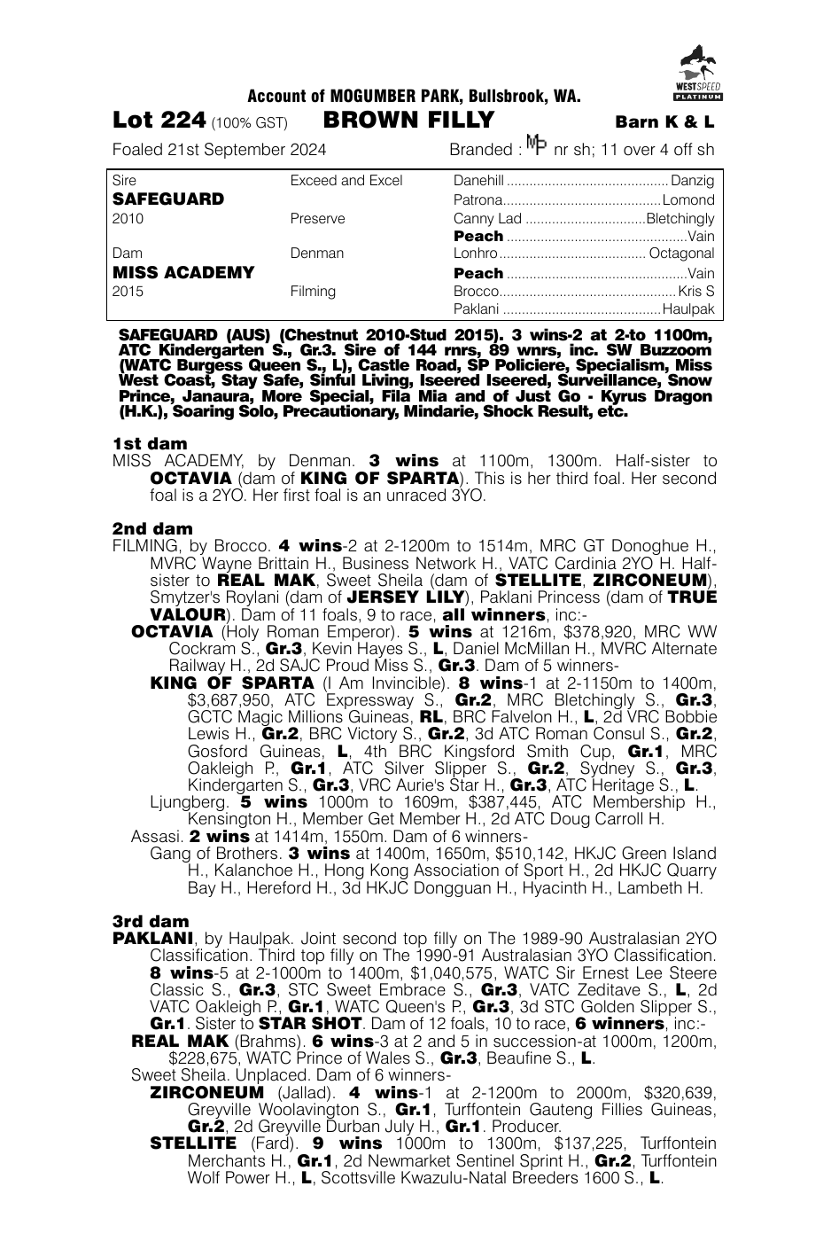 Pedigree - Lot 224