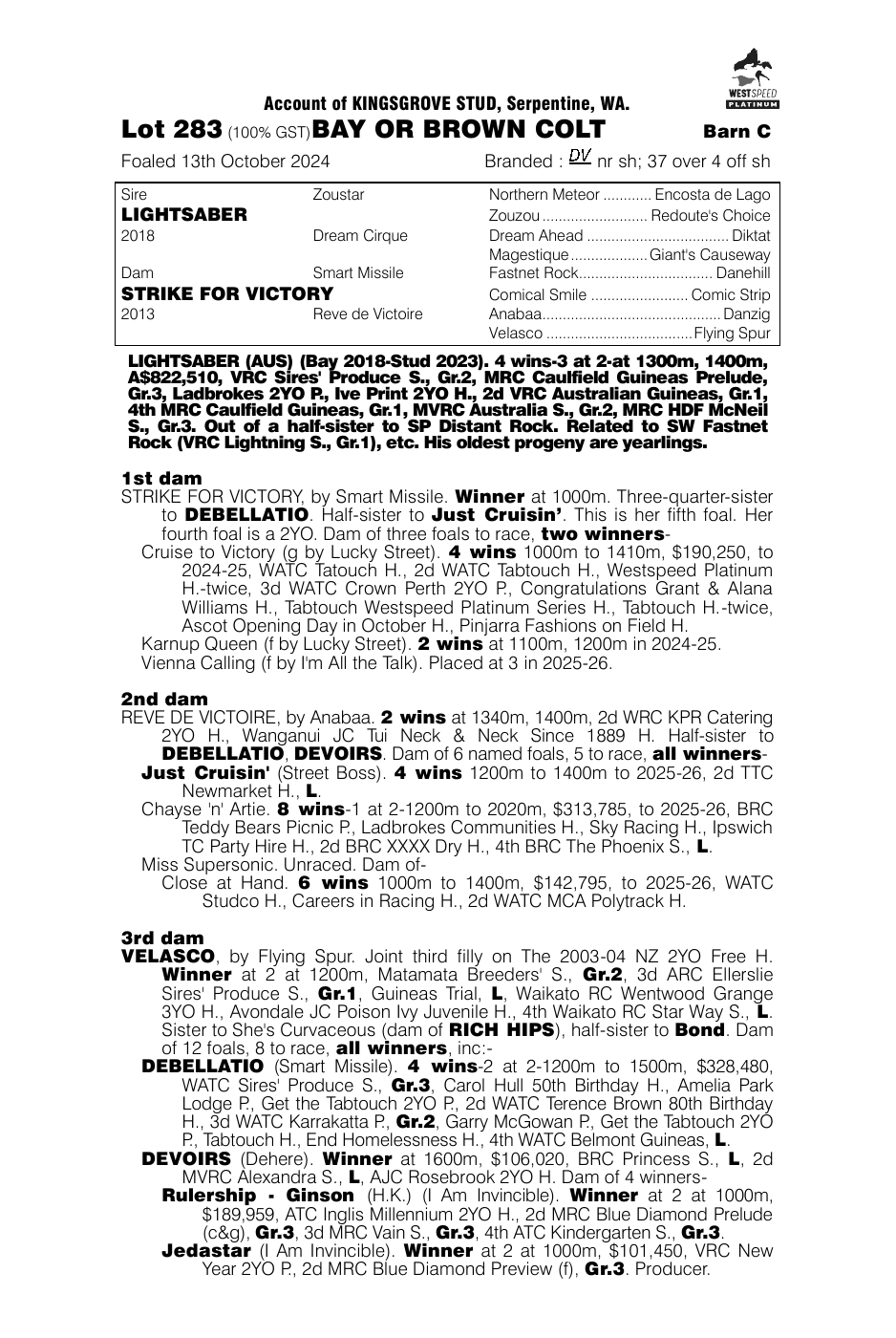 Pedigree - Lot 283