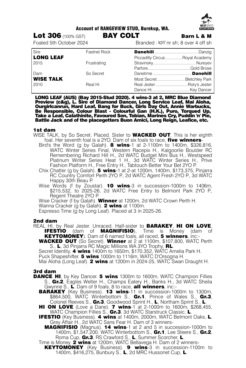 Pedigree - Lot 306