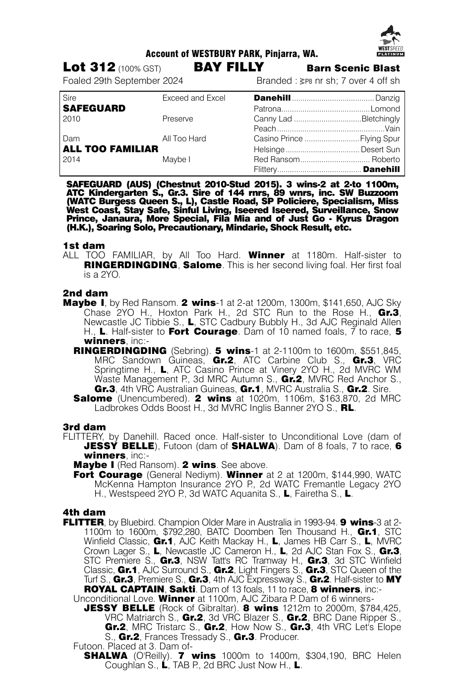 Pedigree - Lot 312