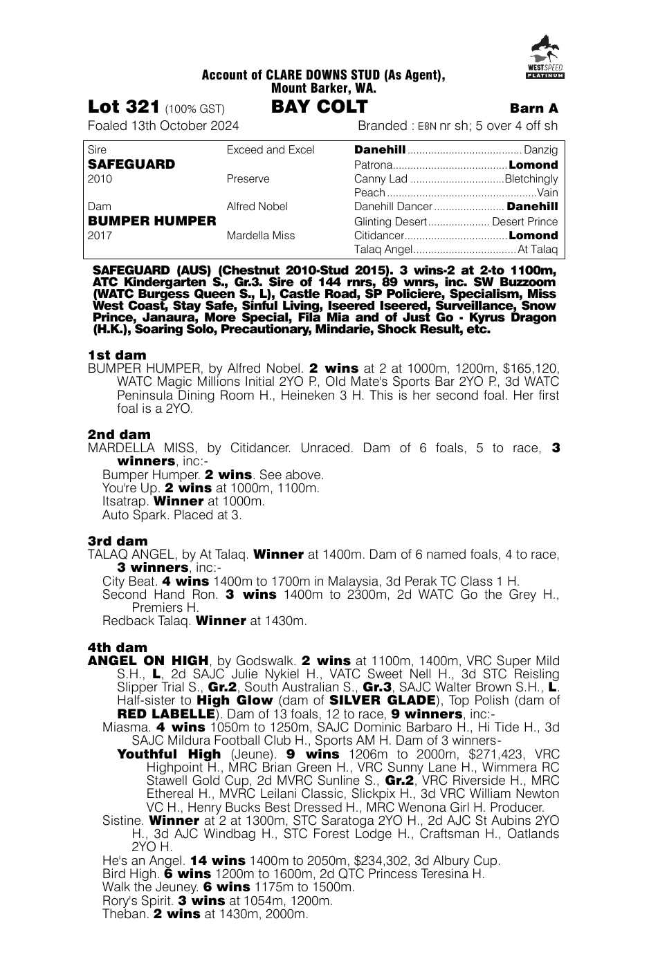 Pedigree - Lot 321