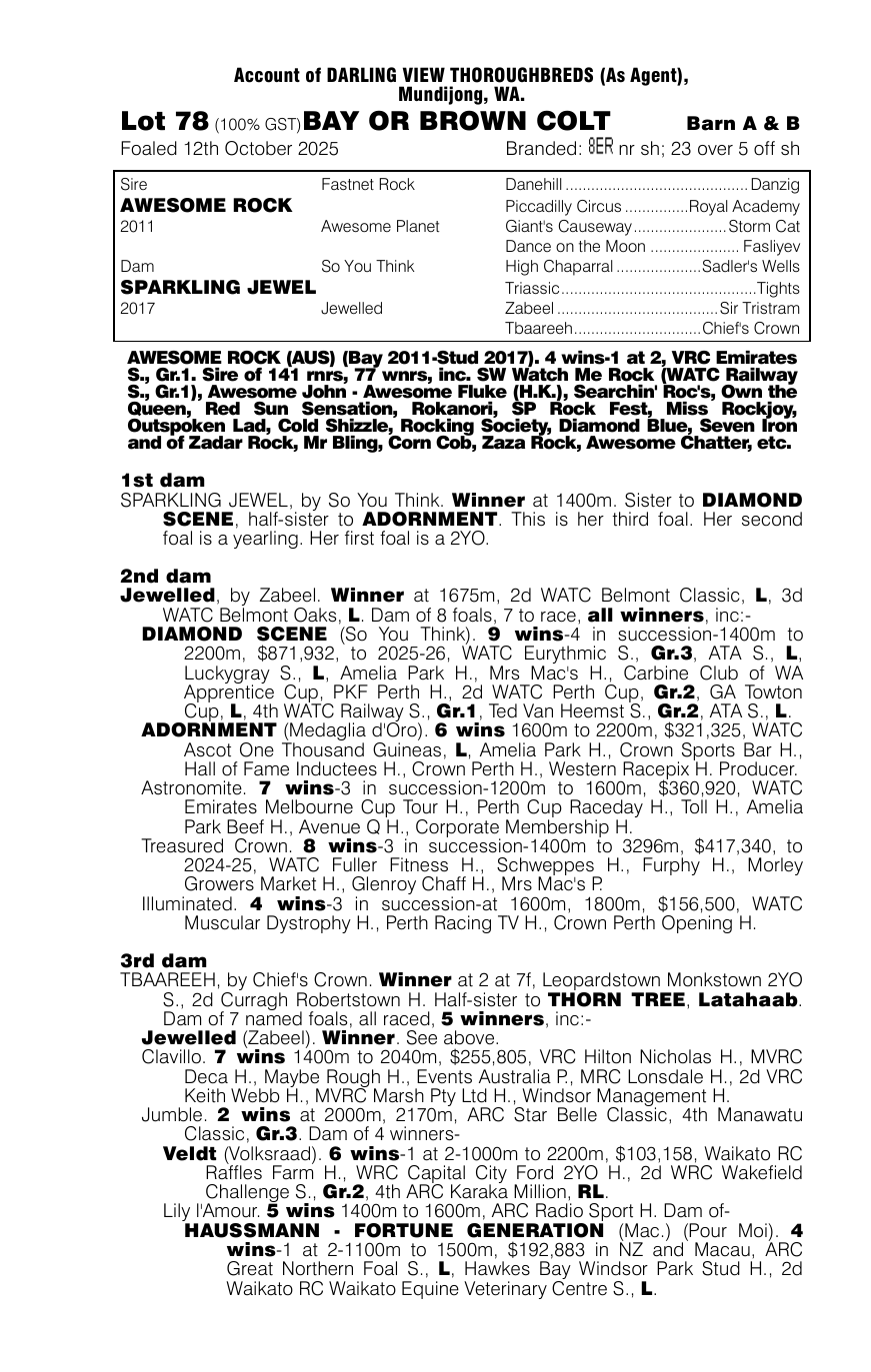 Pedigree - Lot 78