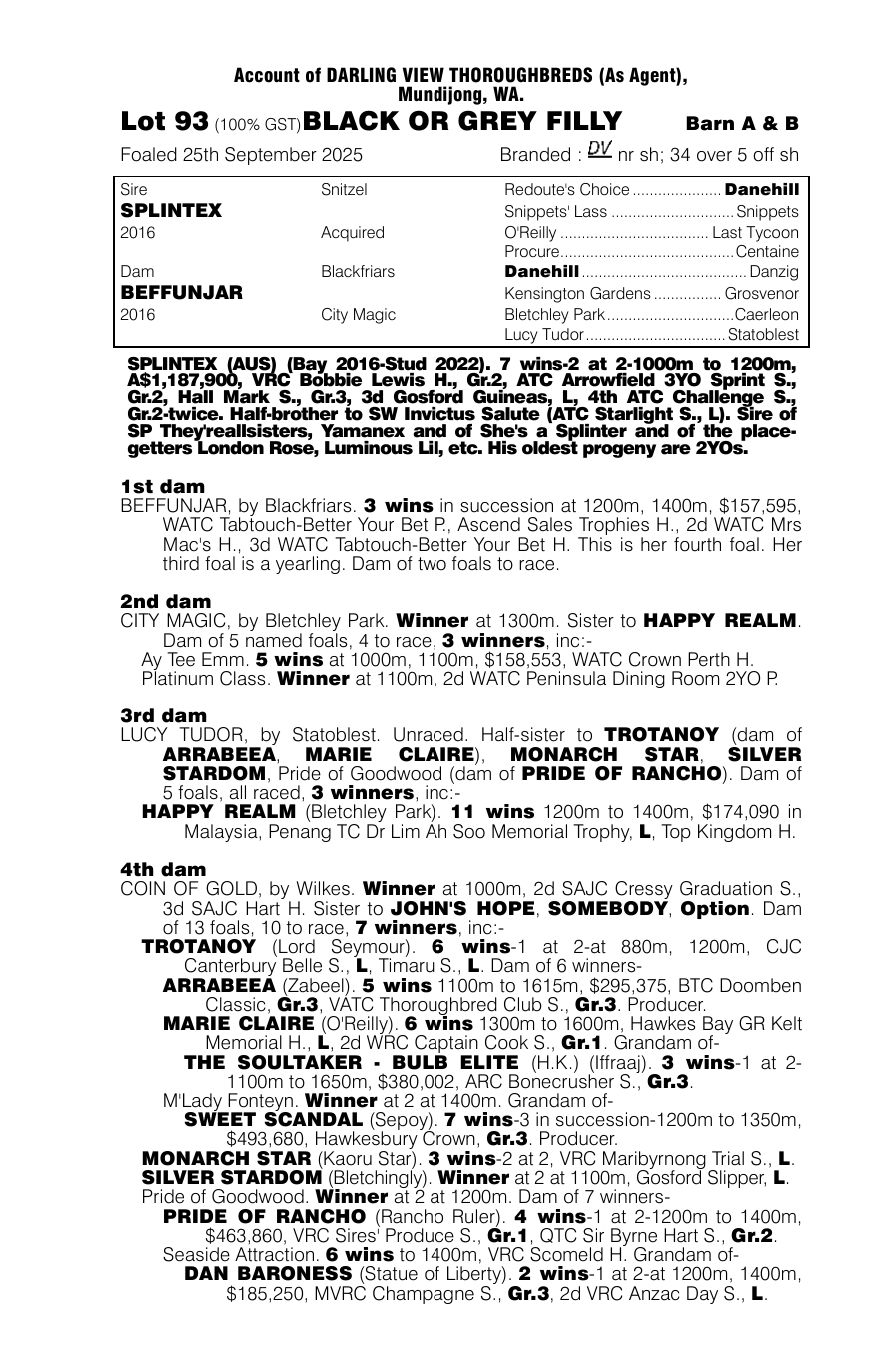 Pedigree - Lot 93
