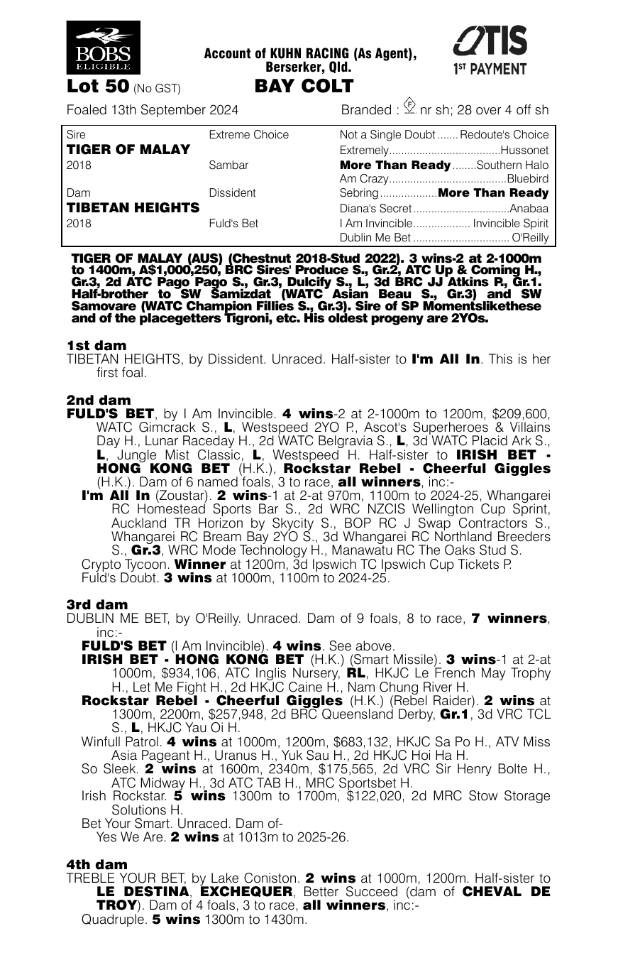 Pedigree - Lot 50