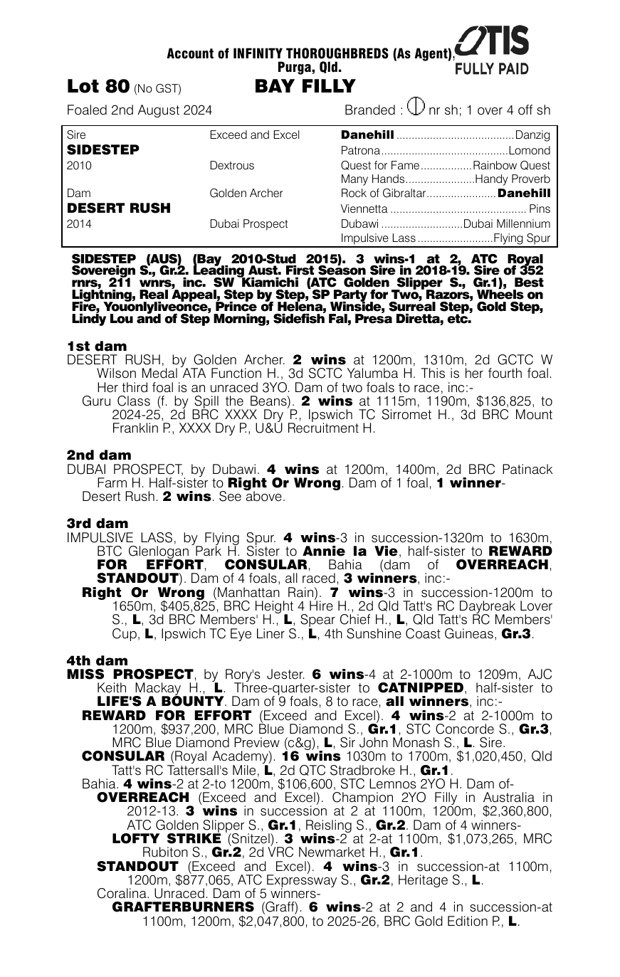 Pedigree - Lot 80