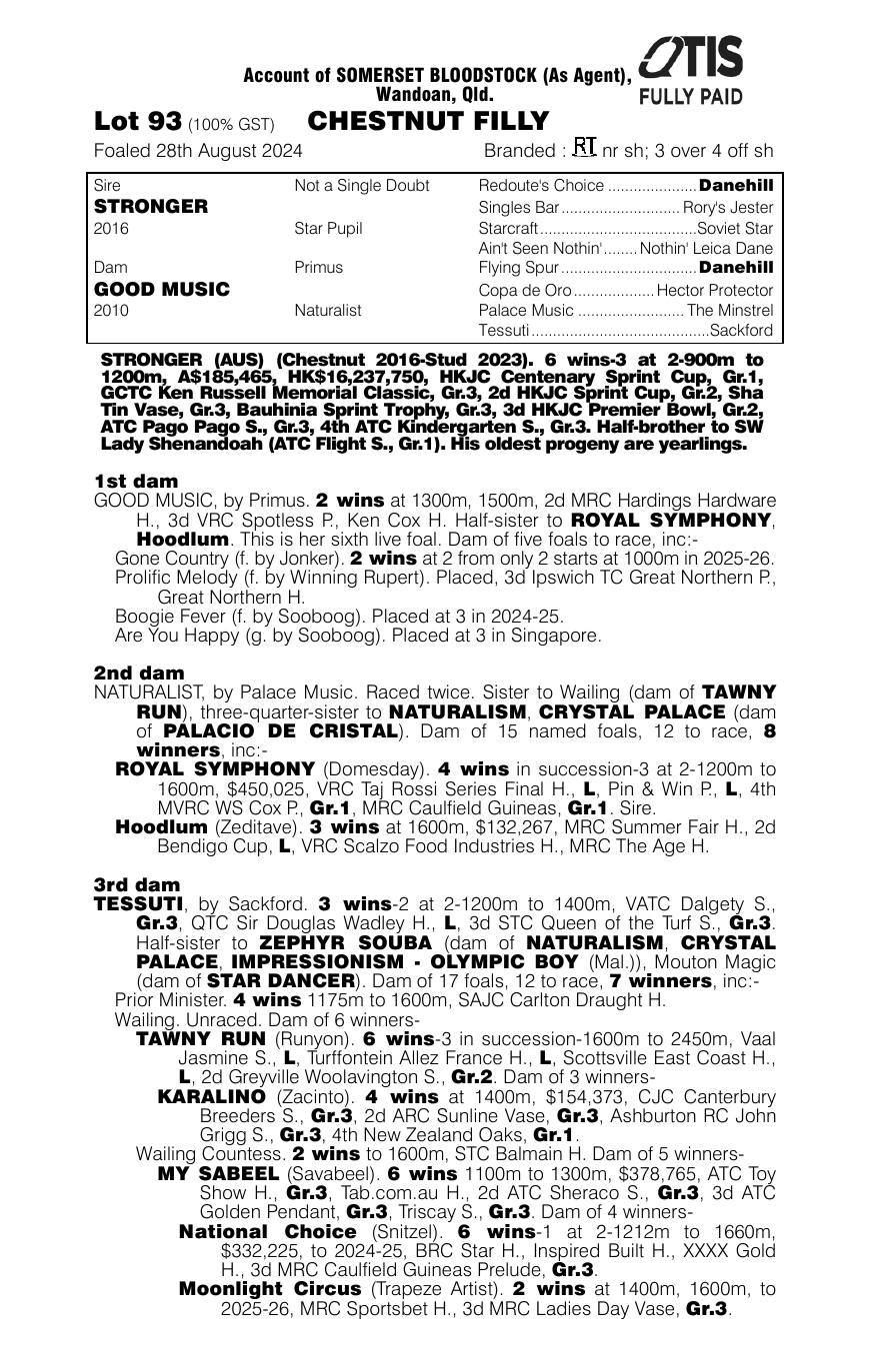 Pedigree - Lot 93