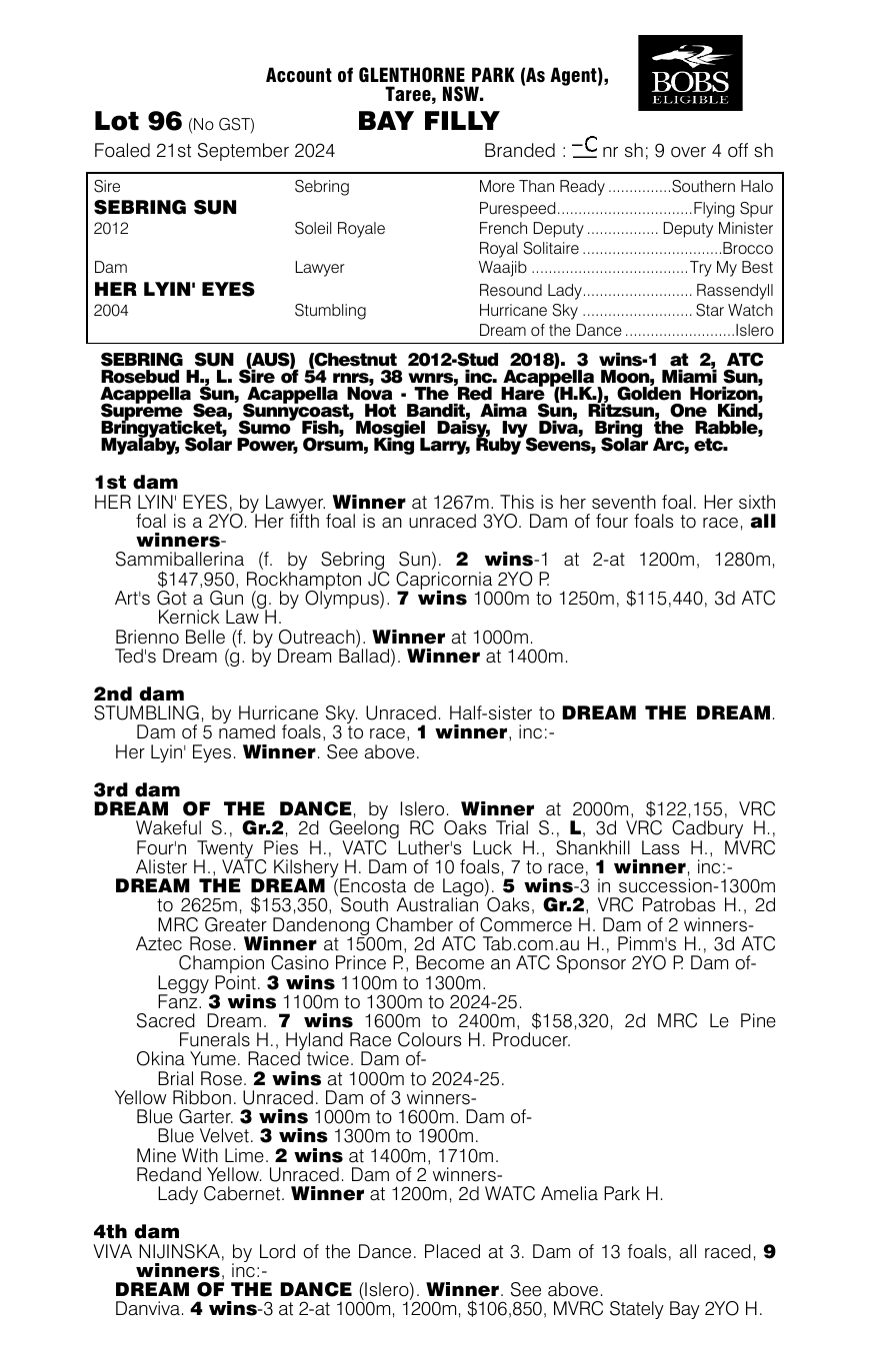 Pedigree - Lot 96