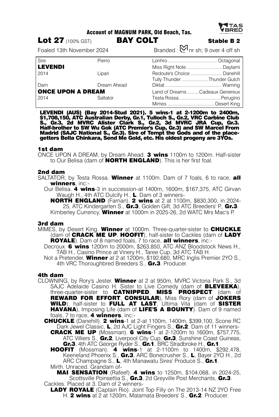 Pedigree - Lot 27