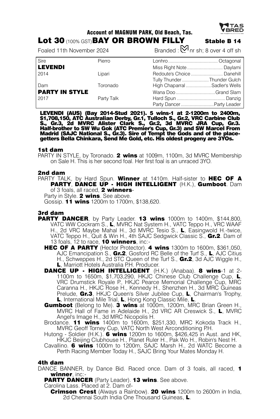 Pedigree - Lot 30