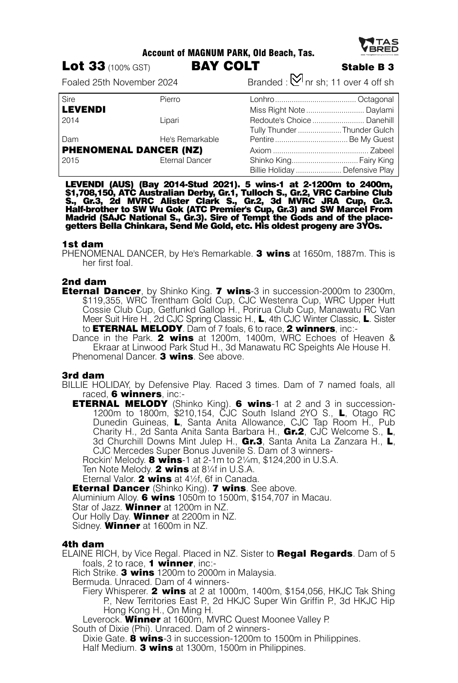 Pedigree - Lot 33