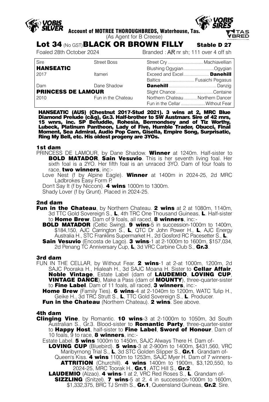 Pedigree - Lot 34