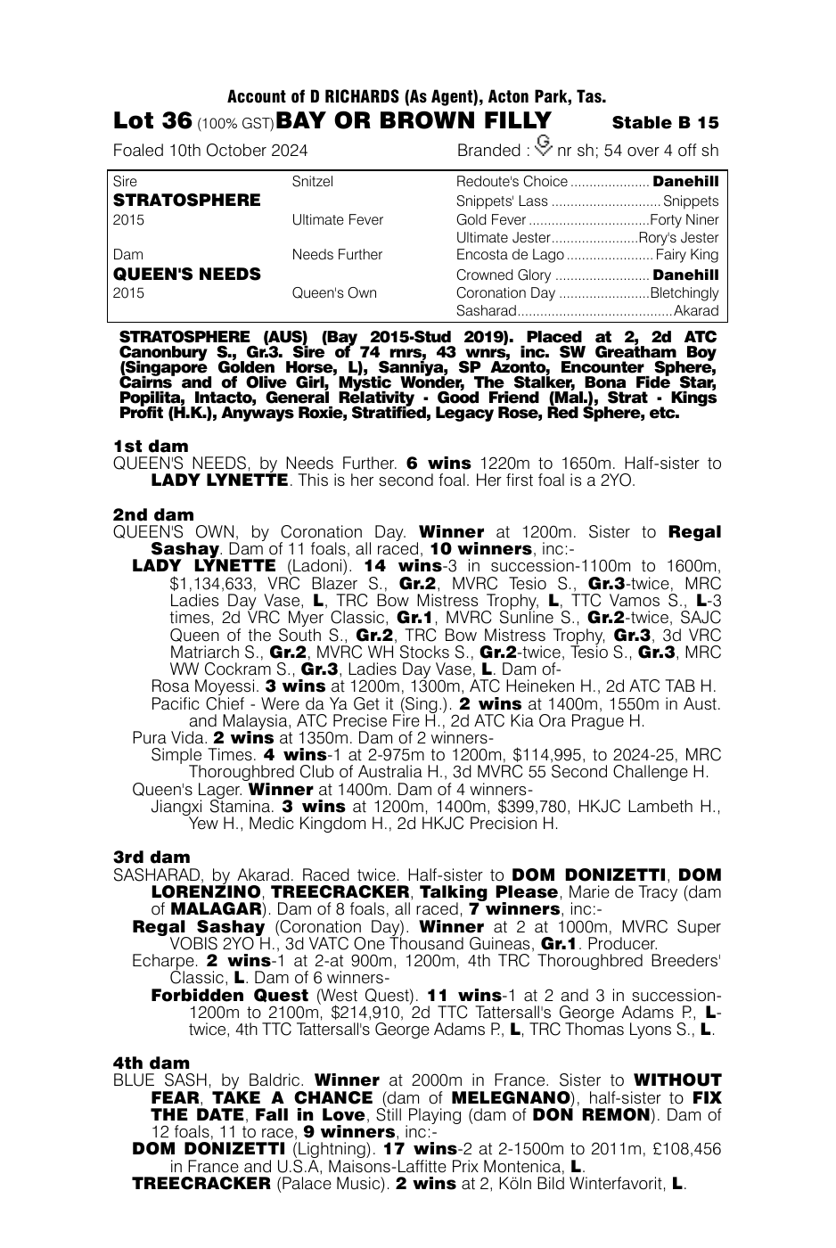 Pedigree - Lot 36
