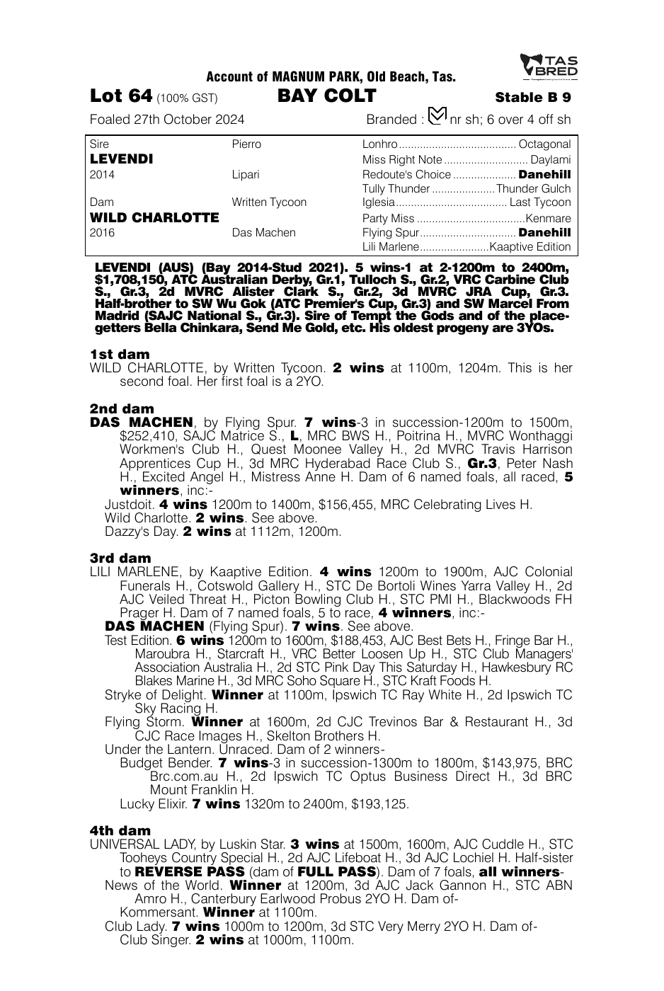 Pedigree - Lot 64
