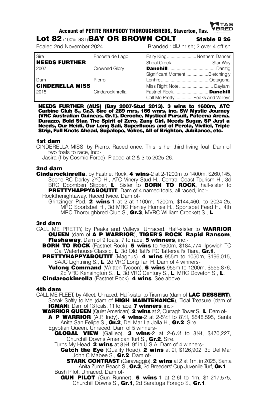 Pedigree - Lot 82