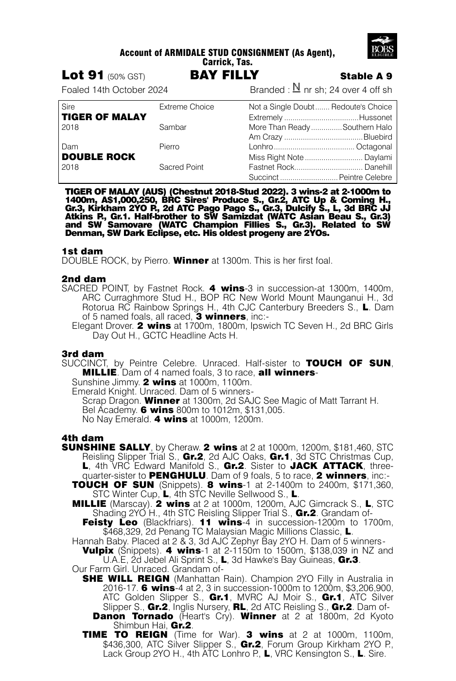 Pedigree - Lot 91