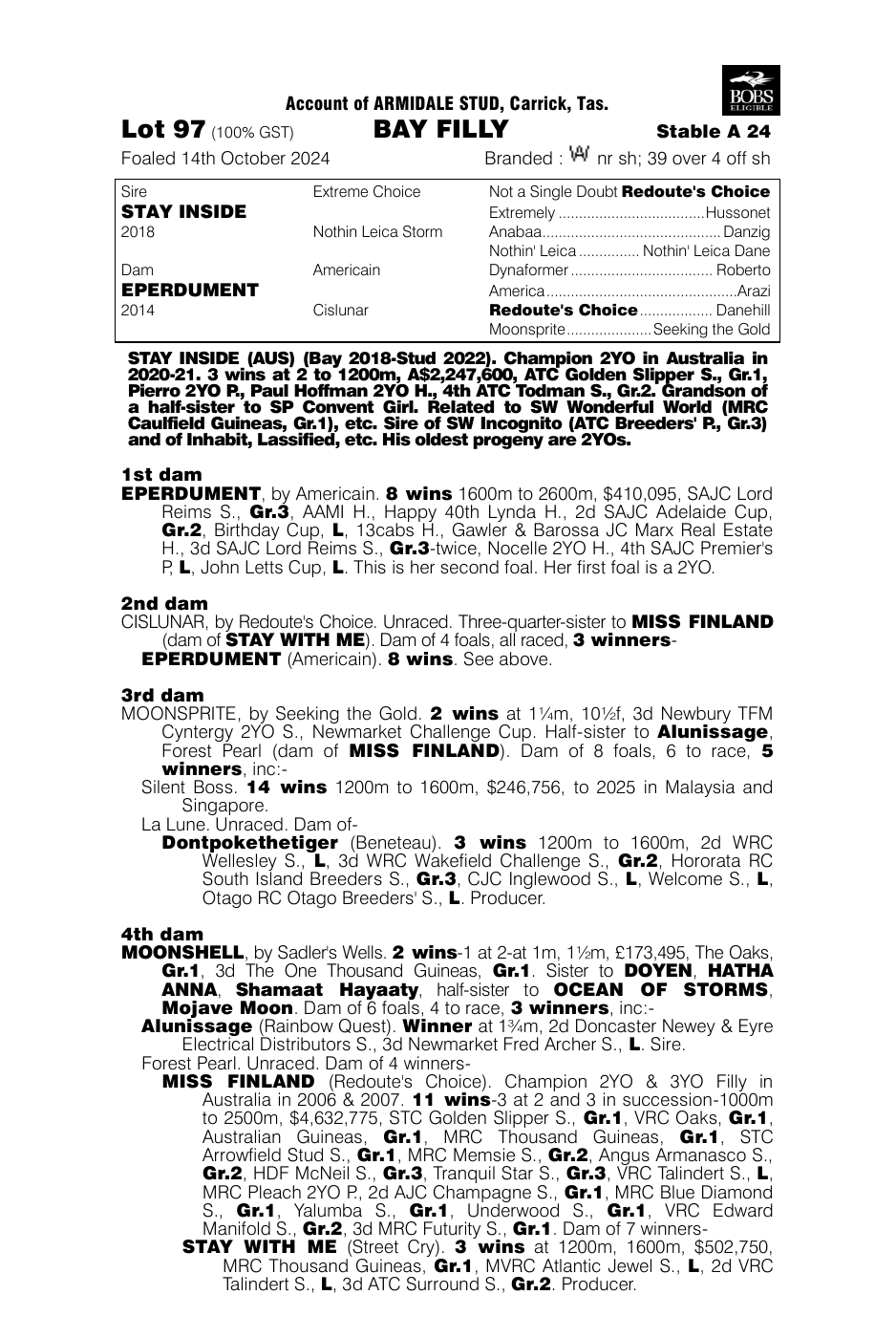 Pedigree - Lot 97
