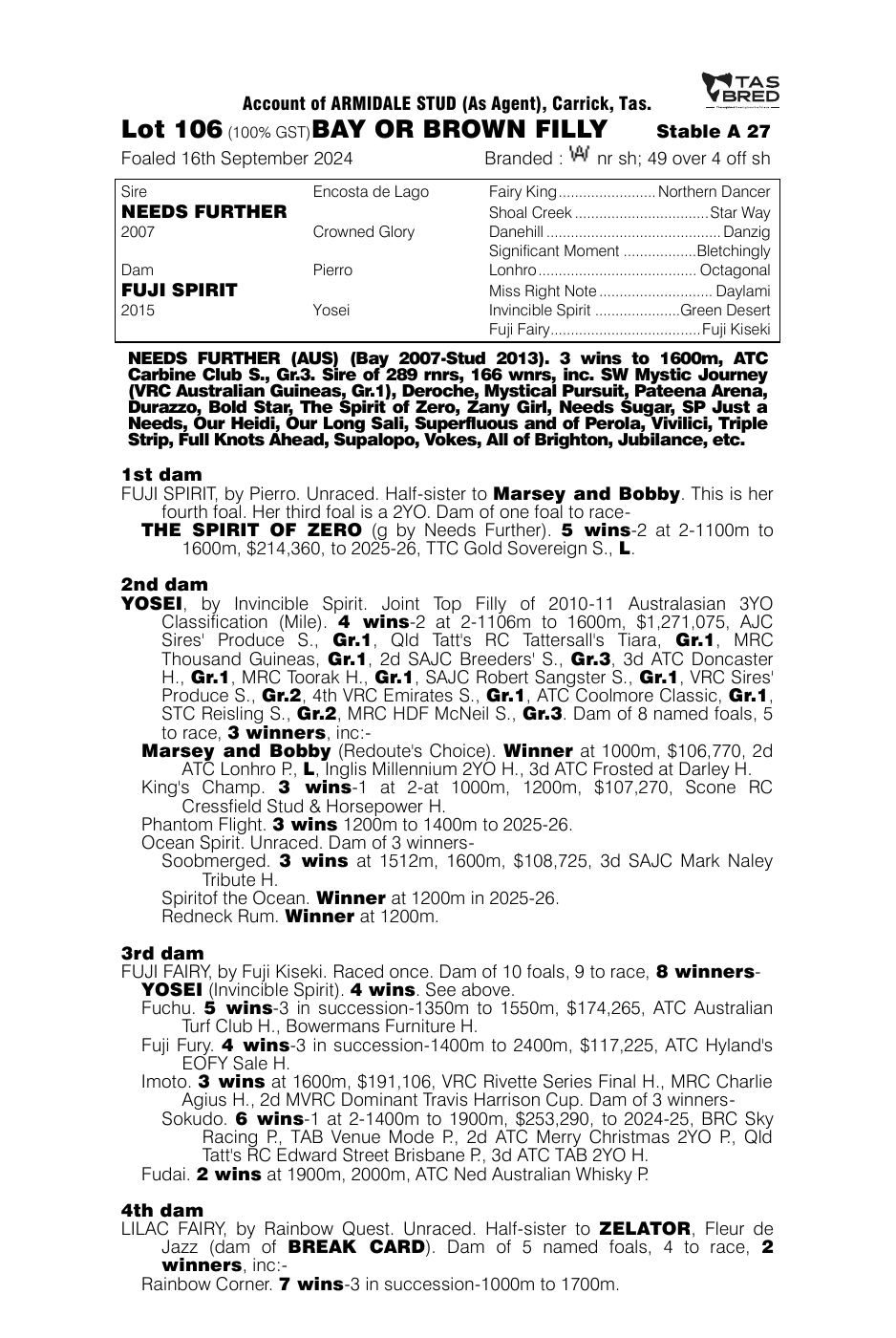 Pedigree - Lot 106